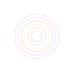 Vignette Pastel Rings Art Glassmorphism