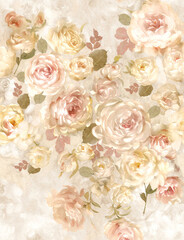 Assorted Hand painted Floral Patterned Decorative Paper Collection