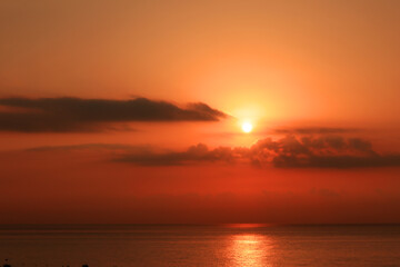 sunset over the sea in morning