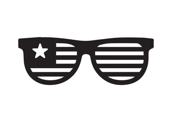 Patriotic Sunglasses icon, Patriotic Sunglasses vector