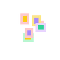 Fototapeta premium Icons Duotone Inset Art Glassmorphism