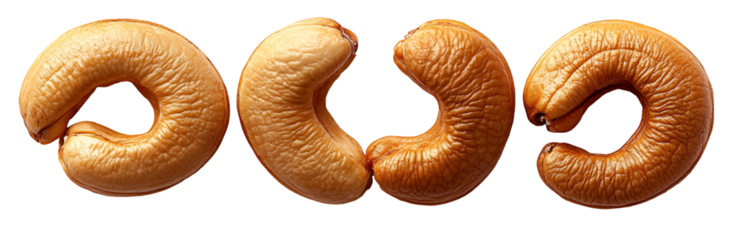 Close up of multiple light orange ring shaped food items