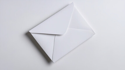 Elegant white envelope, capturing the essence of minimalist design. Perfect for conveying heartfelt messages or professional correspondence with a clean aesthetic.