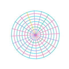 Fototapeta premium Surreal Spokes Neon Art Glassmorphism