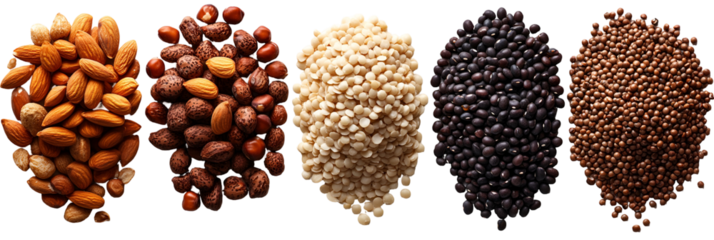 Close up pigment samples various shades hues brown beige dark