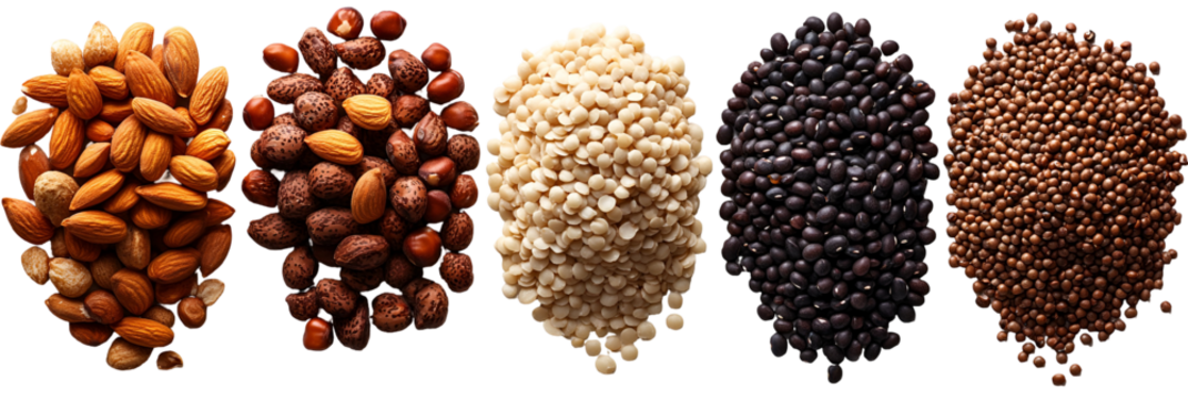 Close up pigment samples various shades hues brown beige dark