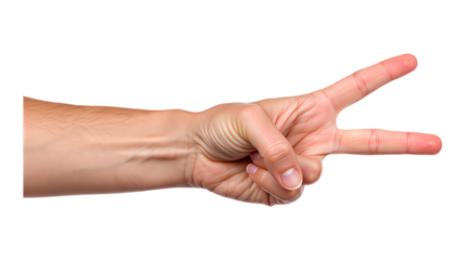 Hand Pointing Right, Neon Coral, Transparent Background, Graphic Asset