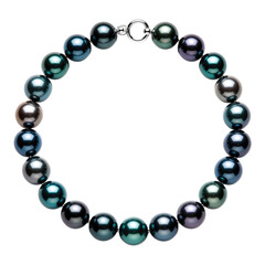 Obraz premium Purple Pearl Bracelet on Transparent Background, Glossy Jewelry Design Element