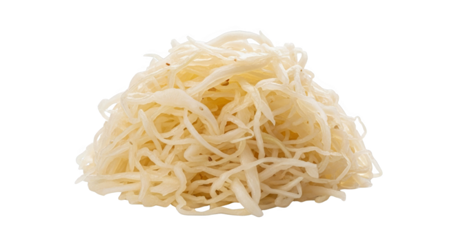 Shredded white cabbage pile
