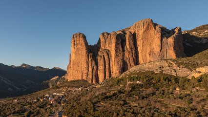The Mallos de Riglos at sunset, vertical magic in Huesca