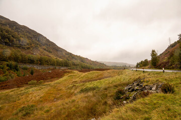 Road across the Scottish Highlands