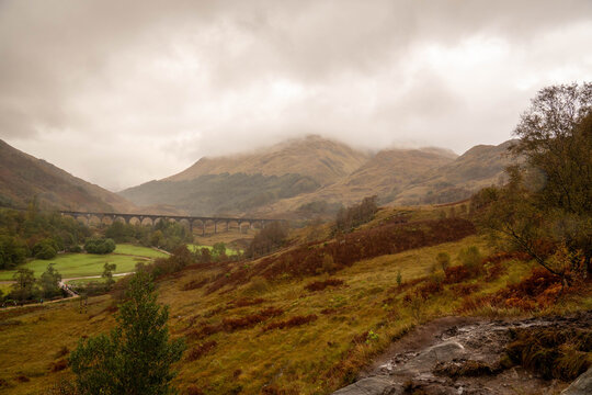 Panoramic view of the Glenfinnan Viaduct