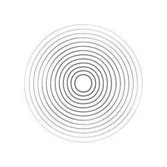 Concentric Circles: An Abstract Black and White Design Element for Modern Graphics