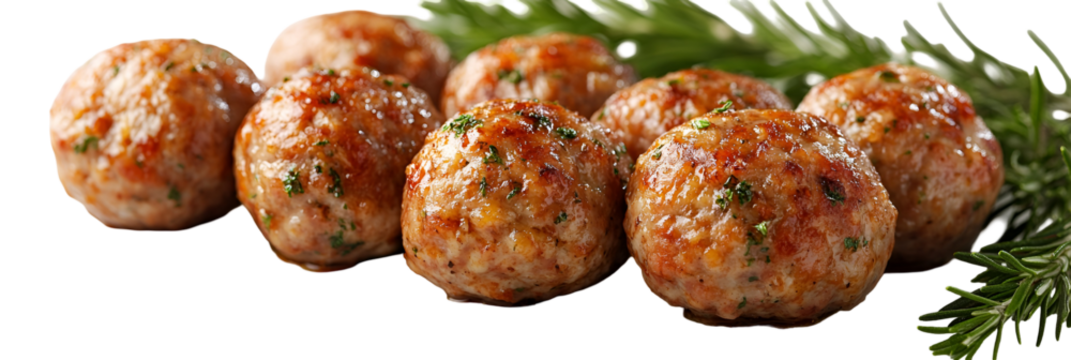 Closeup of cooked food balls