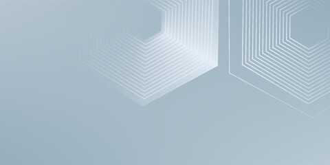 Vector watercolor hexagon line background art