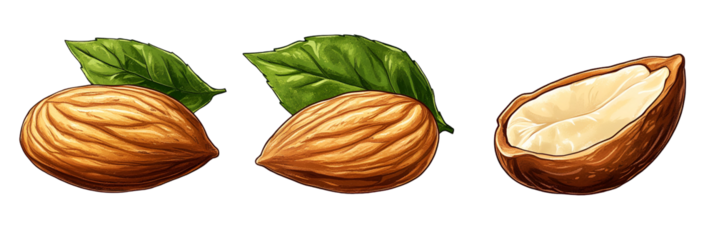 Closeup of plant sprouts with green leaves against transparent background