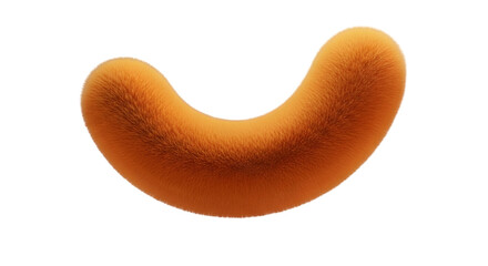 Fototapeta premium Orange-Curved Snack Clipart: U-Shaped Pastry Snack Shape for Branding – Studio Stock Photography