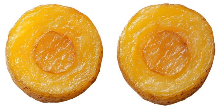 Closeup orange slices natural fruit section display