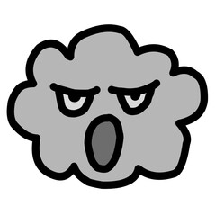 Hand drawn funny cute cartoon character. Vector illustration.