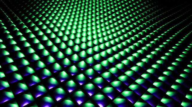 Unique patterns of green geometric shapes create striking visual appeal in modern design