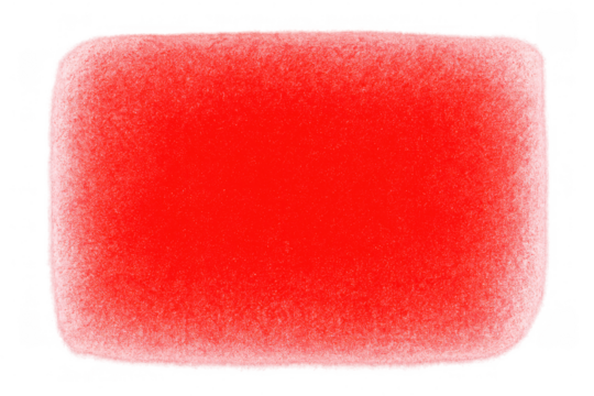 Red felt texture background abstract rectangular shape with soft fuzzy edges, isolated on transparent