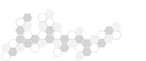 Modern grey hexagon abstract background.