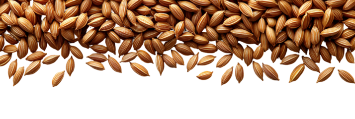 Closeup view of small brown particles