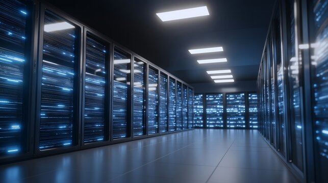 Futuristic blockchain server room glowing with neon lights and interconnected nodes, emotion of awe and technological mastery visible, symbolizing high-security data centers, decentralized