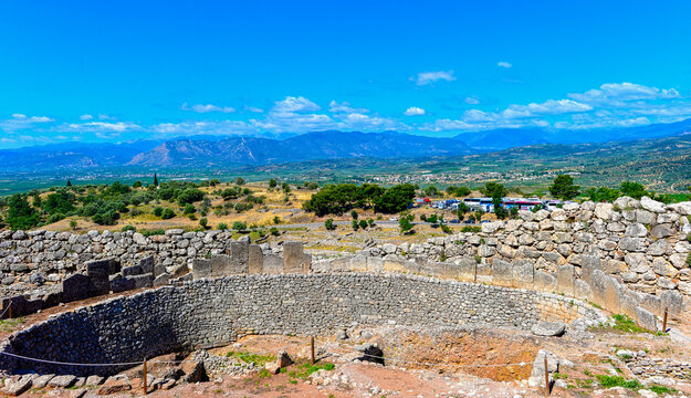 Arch&auml;ologische St&auml;tte Mykene in der Region Peloponnes, Griechenland