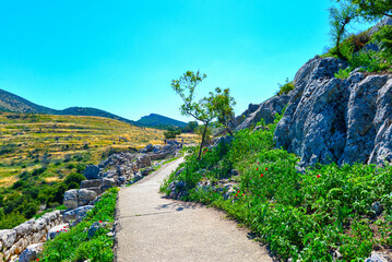 Arch&auml;ologische St&auml;tte Mykene in der Region Peloponnes, Griechenland