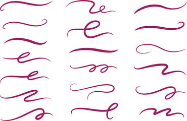 Vector art of collection of decorative flourish elements