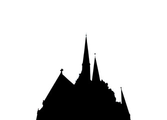 Silhouette Abdruck Katharinenkirche Zwickau 