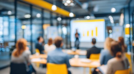 Fototapeta premium Business presentation in an office setting