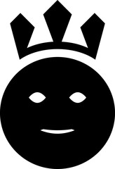 crown on emoji face, Crown Emoji on Transparent Background