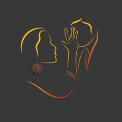 Bhai Dooj Illustration Vector Line art