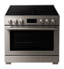 Fototapeta premium Electric stove featuring a bridge element for large pots, perfect for family cooking.