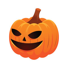Spooky halloween jack o lantern pumpkin vector illustration in cartoon style for holiday decorations and graphics