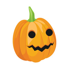 Spooky halloween jack o lantern pumpkin vector illustration in cartoon style for holiday decorations and graphics