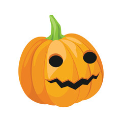 Spooky halloween jack o lantern pumpkin vector illustration in cartoon style for holiday decorations and graphics