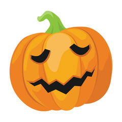 Spooky halloween jack o lantern pumpkin vector illustration in cartoon style for holiday decorations and graphics