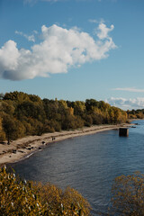 Fototapeta premium view of the river in the mountains