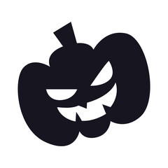 Spooky halloween jack o lantern pumpkin vector illustration in cartoon style for holiday decorations and graphics