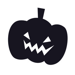 Spooky halloween jack o lantern pumpkin vector illustration in cartoon style for holiday decorations and graphics