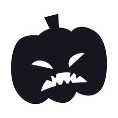 Spooky halloween jack o lantern pumpkin vector illustration in cartoon style for holiday decorations and graphics