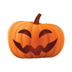 Spooky halloween jack o lantern pumpkin vector illustration in cartoon style for holiday decorations and graphics