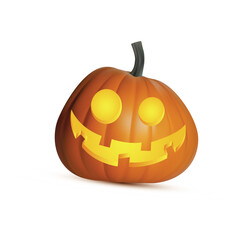 Spooky halloween jack o lantern pumpkin vector illustration in cartoon style for holiday decorations and graphics