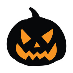 Spooky halloween jack o lantern pumpkin vector illustration in cartoon style for holiday decorations and graphics