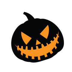 Spooky halloween jack o lantern pumpkin vector illustration in cartoon style for holiday decorations and graphics