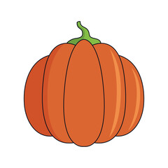 Spooky halloween jack o lantern pumpkin vector illustration in cartoon style for holiday decorations and graphics