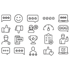 Customer satisfaction set vector